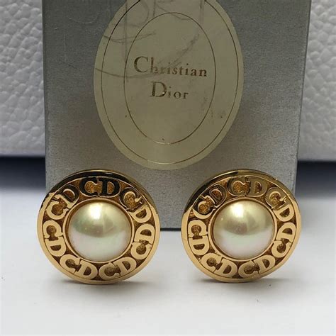 dior initial earring|vintage dior earrings.